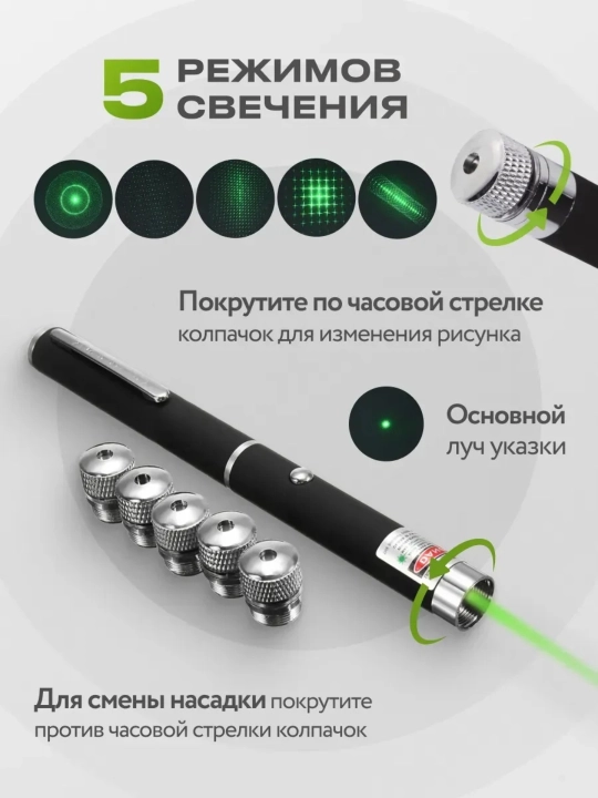 Лазер Laser 303 pointer, для презентации и для мероприятий, ультразеленный
