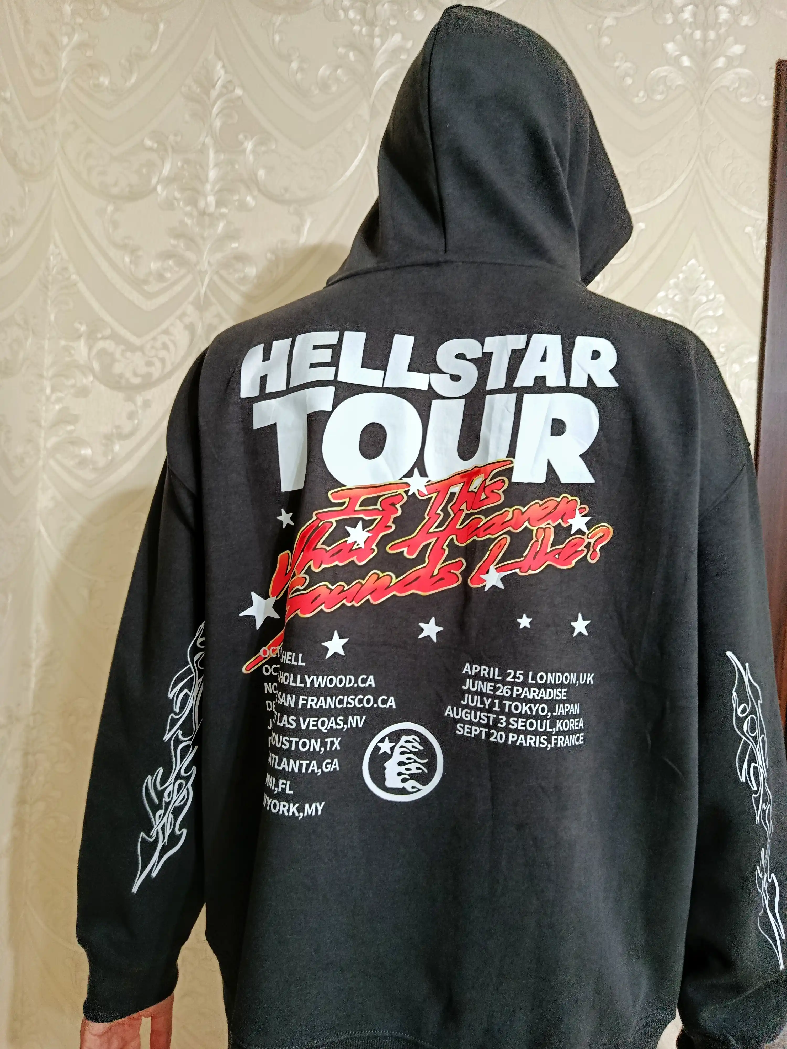 Худи оверсайз унисекс с принтом Hellstar, streetwear, Y2K