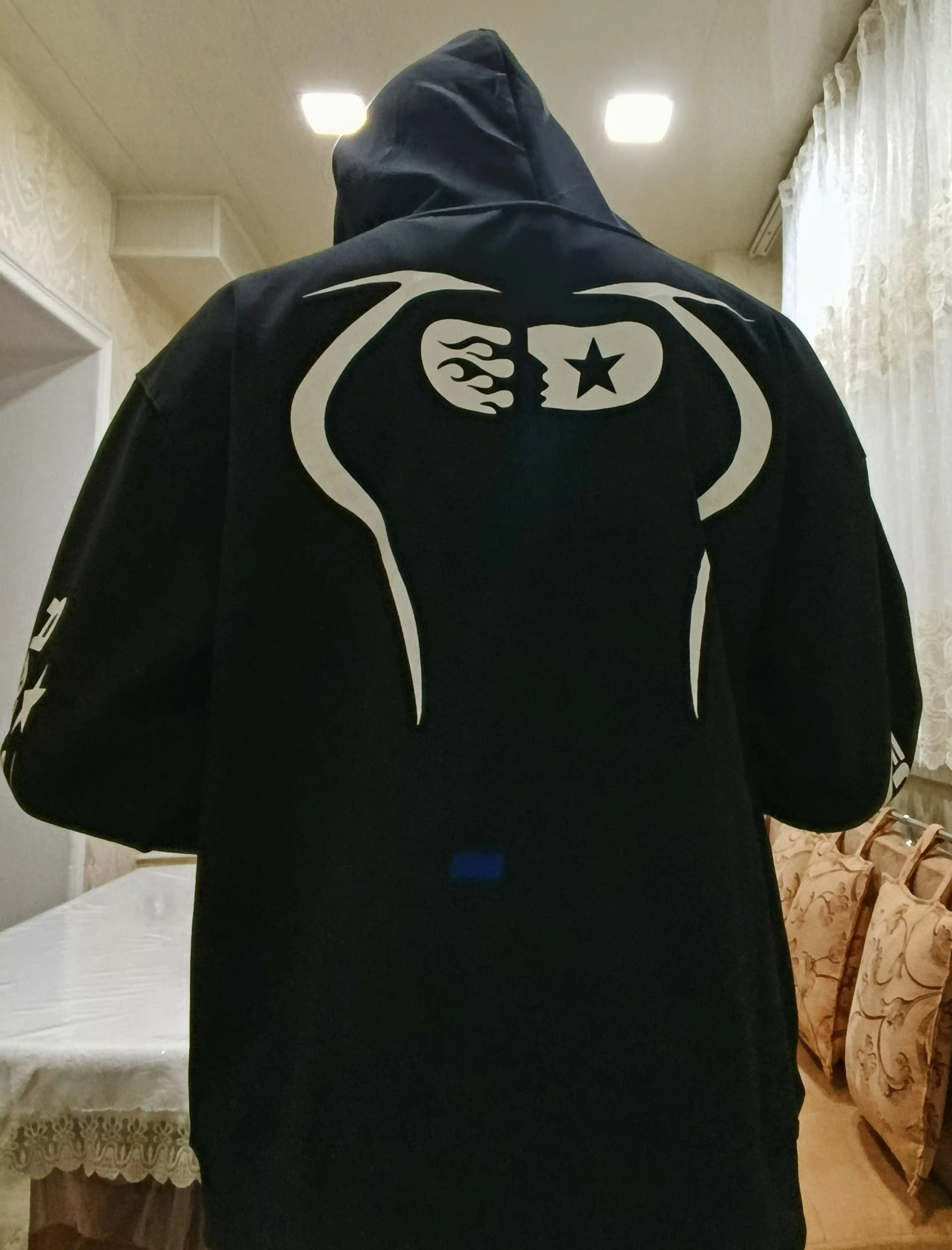 Худи оверсайз унисекс с принтом Hellstar, streetwear, Y2K