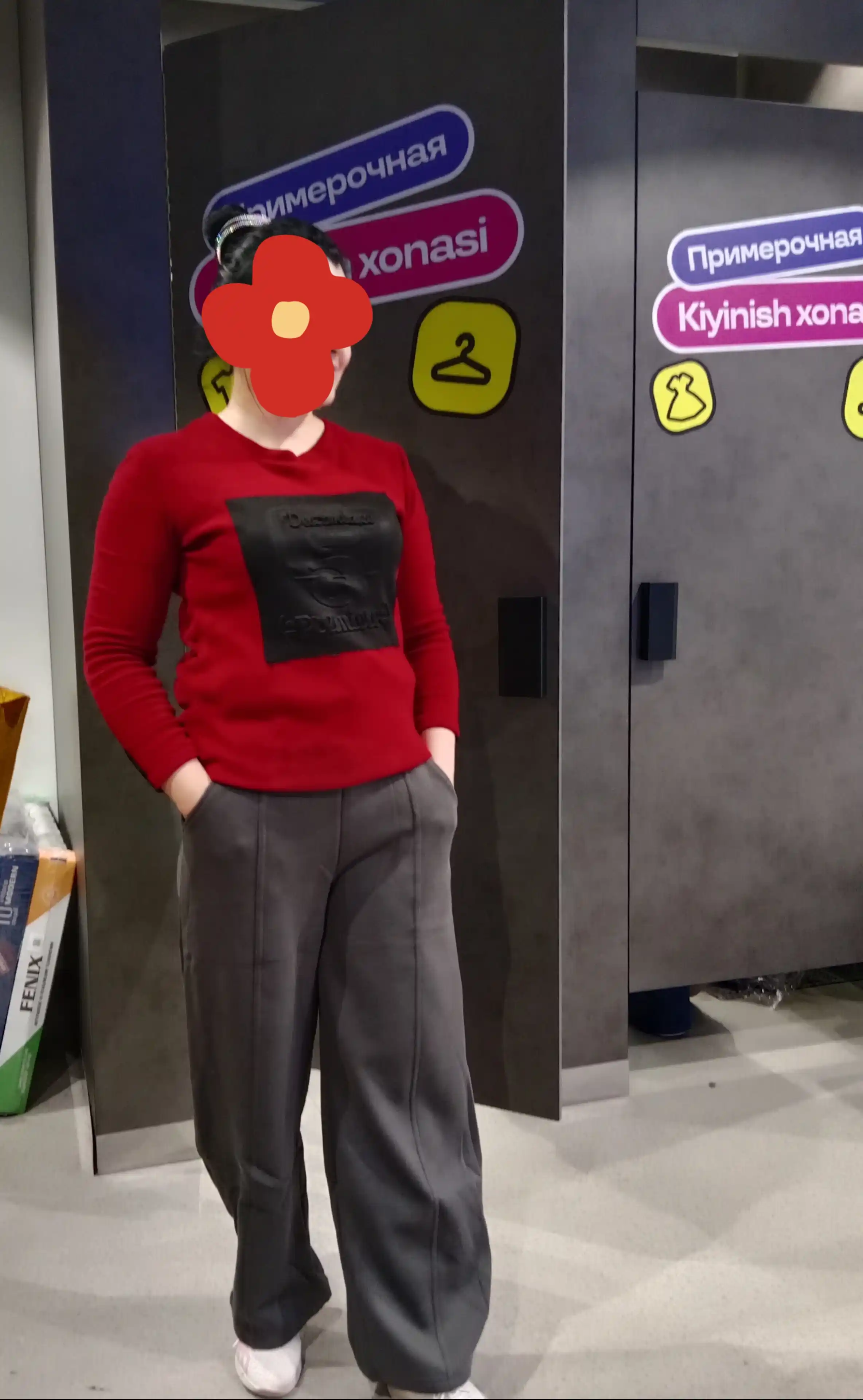 Qishki ayollar keng palatsso shimi, tukli issiq triko, katta o‘lchamli sport shimi