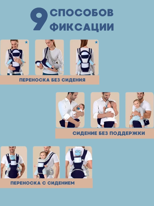 Эргономичная переноска для младенцев (0-4 года) сумка-кенгуру
