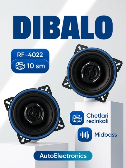 Автомобильный динамик DIBALO RF-4022, 10 см мидбасс ДАМАС СПАРК МАТИЗ НЕКСИЯ1 НЕКСИЯ2 — NRGELEC-DIBALORF4022PACIFICBLUE