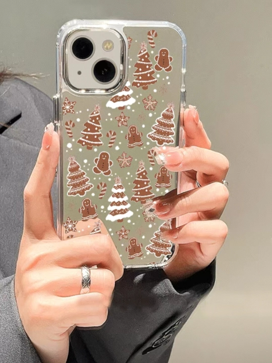 Yangiyil g‘ilofi, Gingerbread Xmas g‘ilof, iPhone uchun qishki g‘ilof, Qor parchali g‘ilof - 