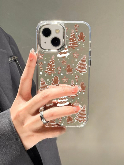 Yangiyil g‘ilofi, Gingerbread Xmas g‘ilof, iPhone uchun qishki g‘ilof, Qor parchali g‘ilof
