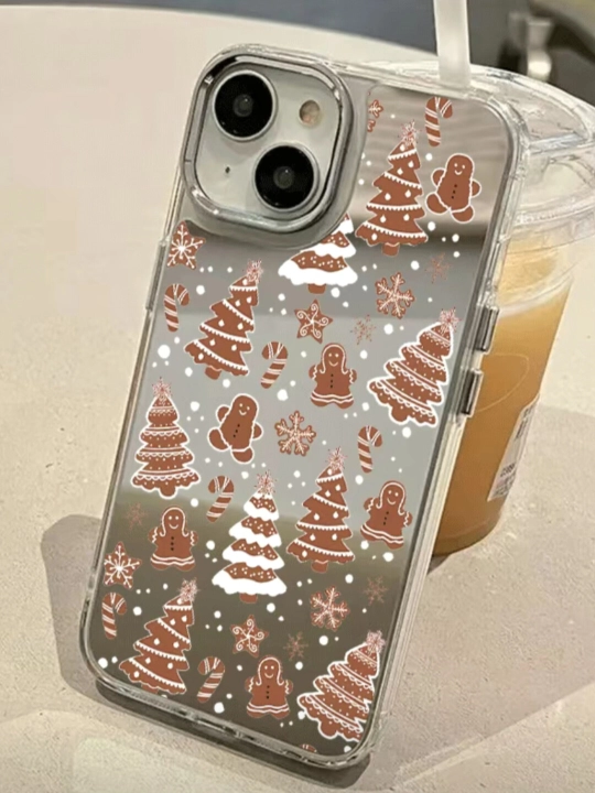Yangiyil g‘ilofi, Gingerbread Xmas g‘ilof, iPhone uchun qishki g‘ilof, Qor parchali g‘ilof
