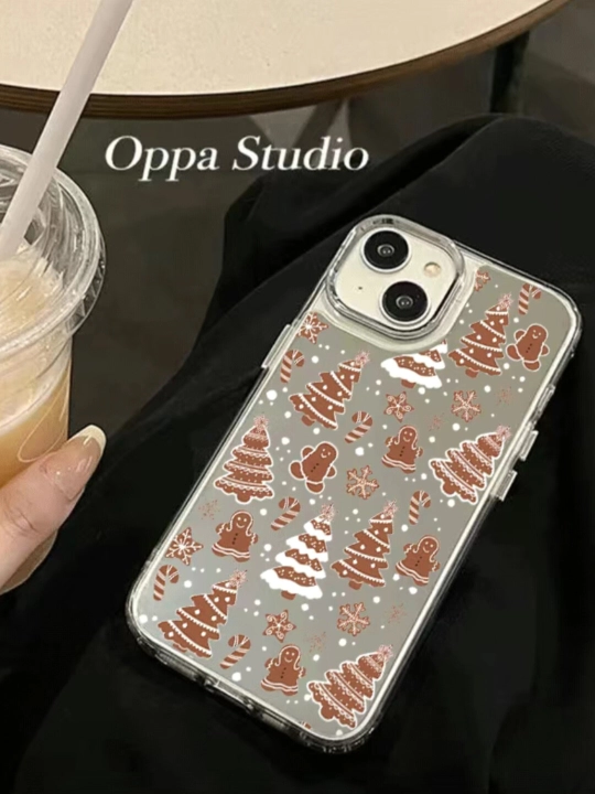 Yangiyil g‘ilofi, Gingerbread Xmas g‘ilof, iPhone uchun qishki g‘ilof, Qor parchali g‘ilof