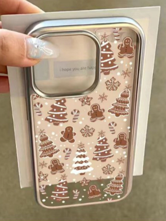 Yangiyil g‘ilofi, Gingerbread Xmas g‘ilof, iPhone uchun qishki g‘ilof, Qor parchali g‘ilof