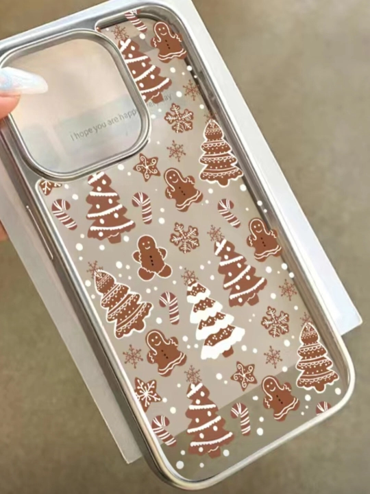 Yangiyil g‘ilofi, Gingerbread Xmas g‘ilof, iPhone uchun qishki g‘ilof, Qor parchali g‘ilof