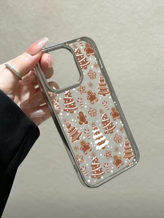 Yangiyil g‘ilofi, Gingerbread Xmas g‘ilof, iPhone uchun qishki g‘ilof, Qor parchali g‘ilof
