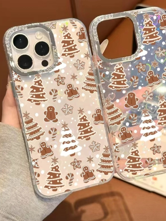 Yangiyil g‘ilofi, Gingerbread Xmas g‘ilof, iPhone uchun qishki g‘ilof, Qor parchali g‘ilof
