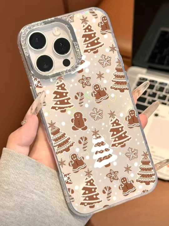 Yangiyil g‘ilofi, Gingerbread Xmas g‘ilof, iPhone uchun qishki g‘ilof, Qor parchali g‘ilof
