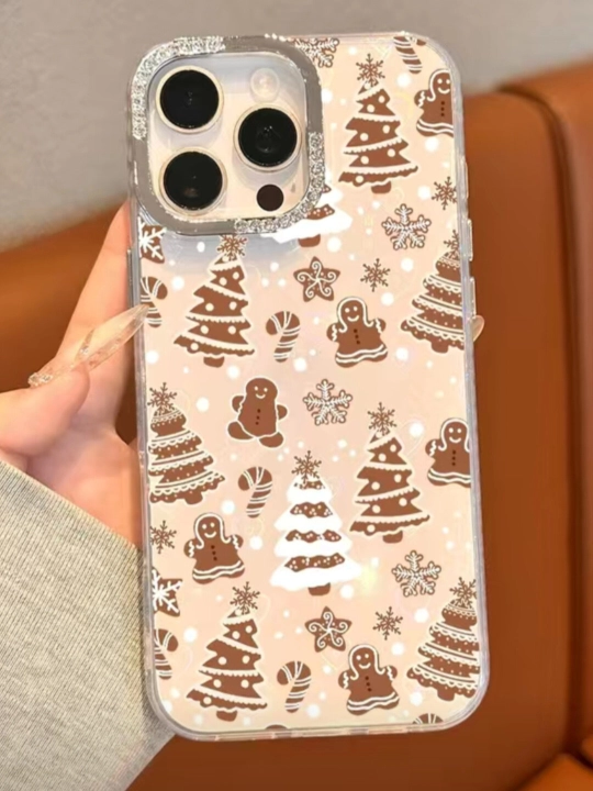Yangiyil g‘ilofi, Gingerbread Xmas g‘ilof, iPhone uchun qishki g‘ilof, Qor parchali g‘ilof