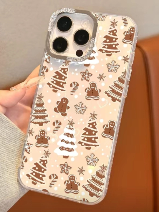 Yangiyil g‘ilofi, Gingerbread Xmas g‘ilof, iPhone uchun qishki g‘ilof, Qor parchali g‘ilof