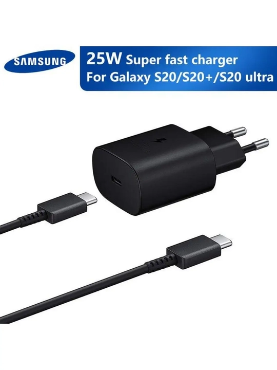 Зарядное устройство Samsung 25 Вт, кабель Type-C, быстрая зарядка
