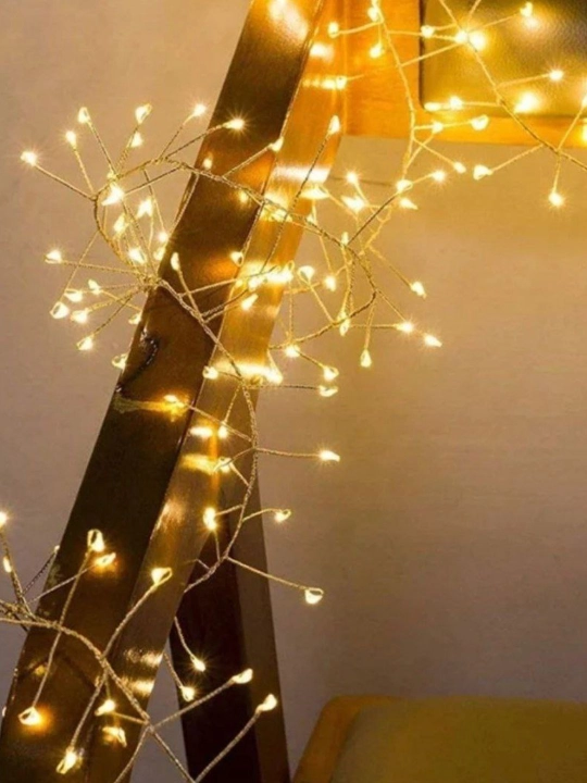 Гирлянда «Роса»/«Fairy Lights» тёплый свет, медный провод, декоративная LED-подсветка