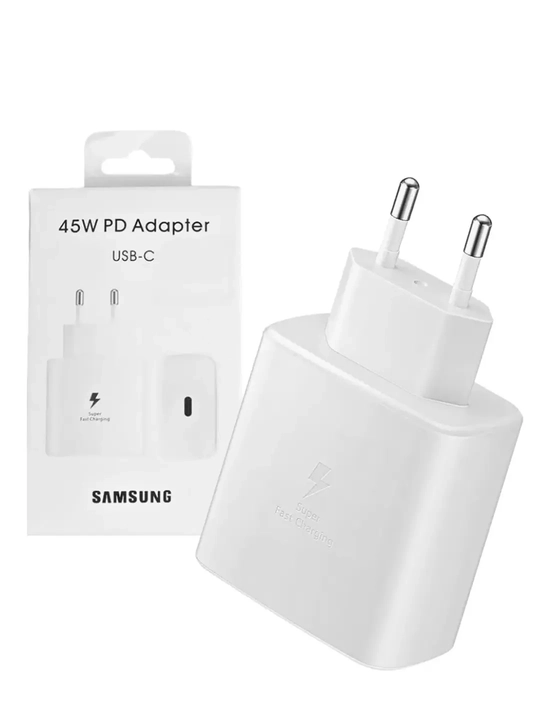 45 Vt quvvatga ega Samsung PD Type-C quvvatlash adapteri, o‘ta tezkor quvvatlash