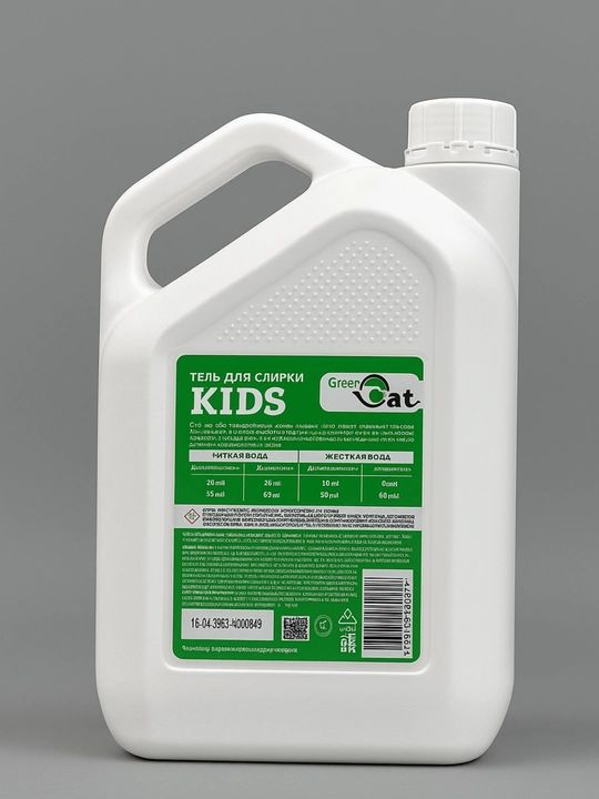 Гель для стирки GREEN CAT — серия 3XL, три вида KIDS / WHITE / BLACK