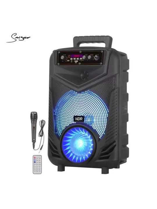 NDR-P44 портативная Bluetooth-колонка для караоке, с микрофоном и светодиодной подсветкой
