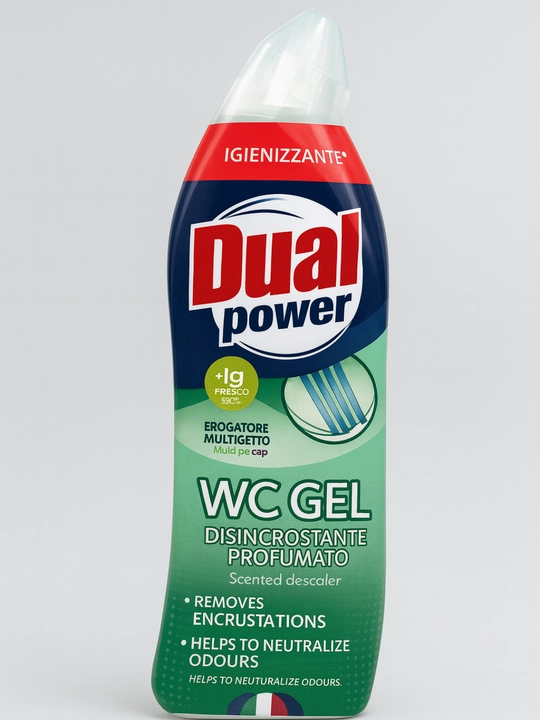 Dual Power WC гель для удаления пятен, отбеливатель с ароматом, 700 мл