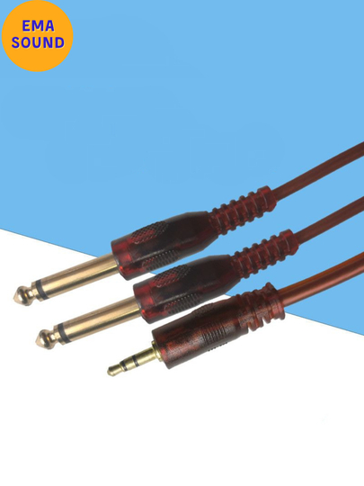 6.35 mm jack - 3.5 mm mini jack kabel, 1.5 m, 3 m, 5 m