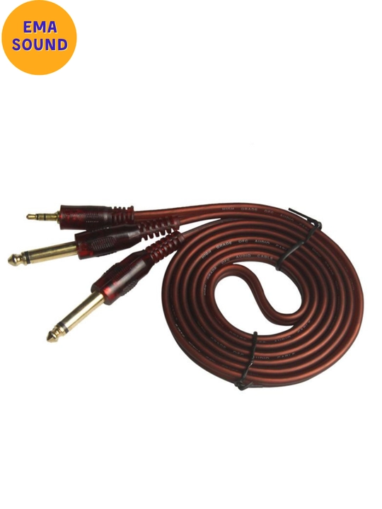 6.35 mm jack - 3.5 mm mini jack kabel, 1.5 m, 3 m, 5 m