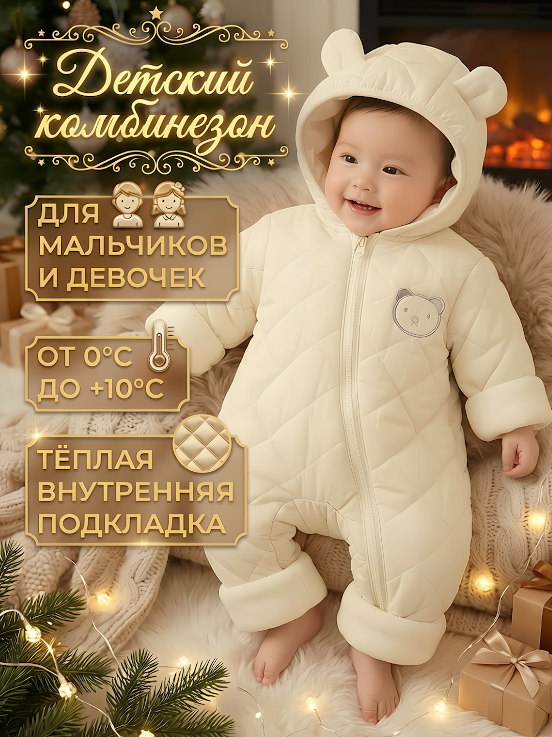 Детская одежда, тёплые и мягкие комбинезоны и куртки для девочек и мальчиков