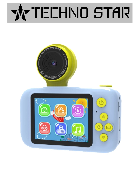 Детская поворотная камера Porodo Kids Flip со штативом, 1080p, 48 Megapixel, 1000 мАч