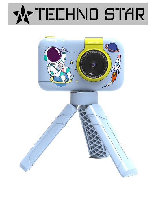 Детская поворотная камера Porodo Kids Flip со штативом, 1080p, 48 Megapixel, 1000 мАч