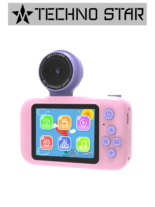 Детская поворотная камера Porodo Kids Flip со штативом, 1080p, 48 Megapixel, 1000 мАч