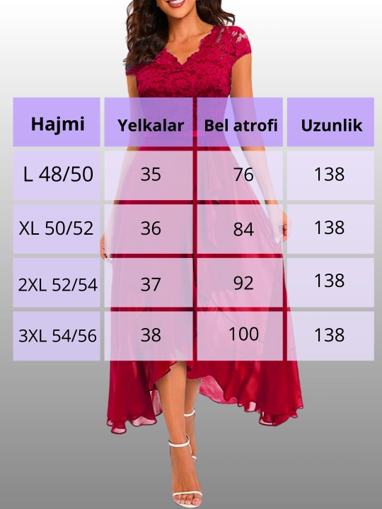 Dantelli ziyofat libosi
