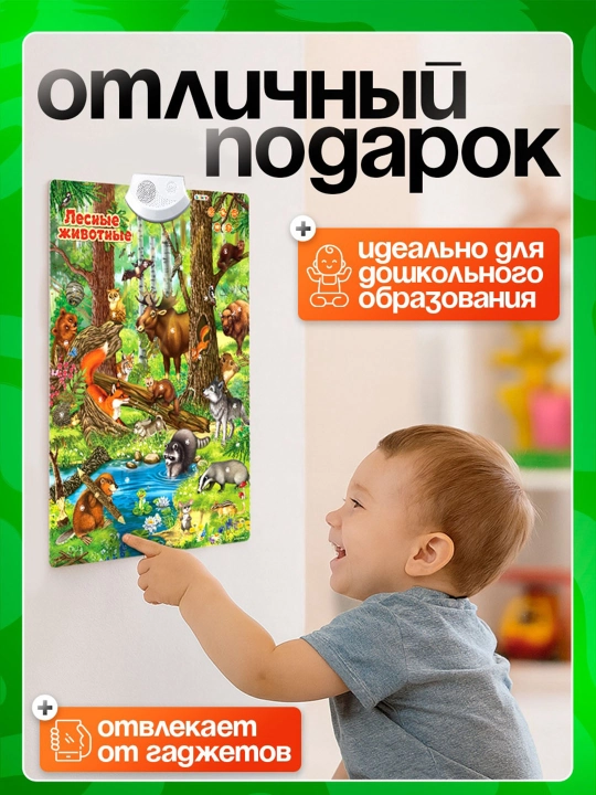 Интерактивный говорящий алфавит для детей, обучающий плакат