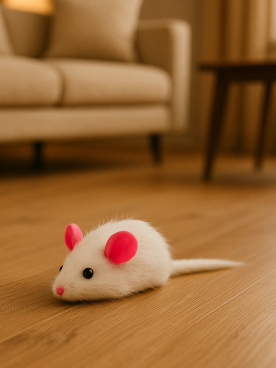 Игрушка для кошек, мышь из натурального меха, 1 шт