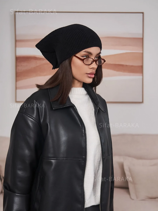 Kosinka, qishki bandana, yumshoq issiq qalpoq, ayollar va qizlar uchun shapka, to'qilgan
