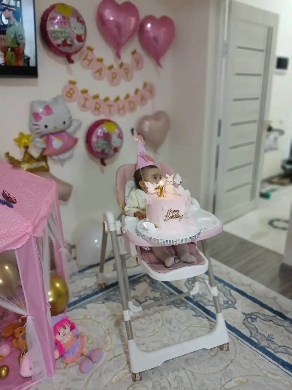 Гирлянда С днем рождения растяжка флажки Happy Birthday