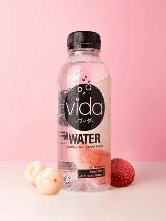 VIDA Water, shakar qo‘shilmagan, lichi va tuz ta’mi bilan, 500 ml - 