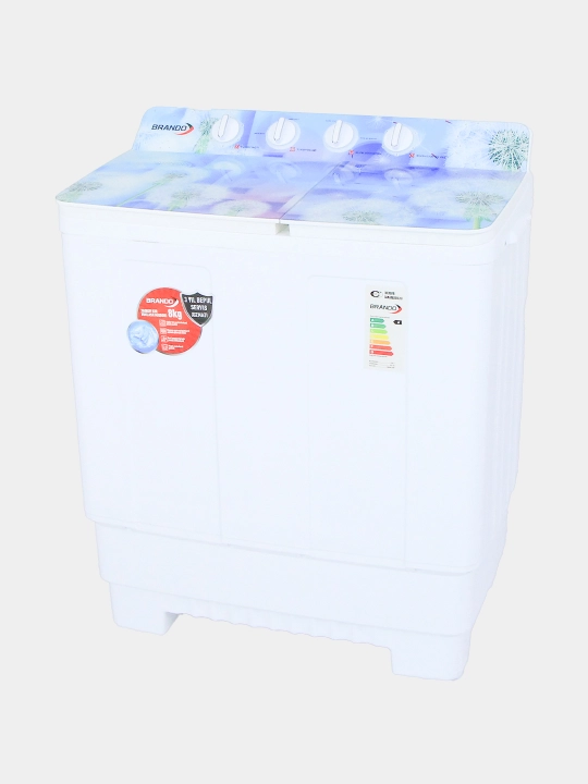 Yarim avtomatik kir yuvish mashinasi BRANDO 8 kg, nasosli - 