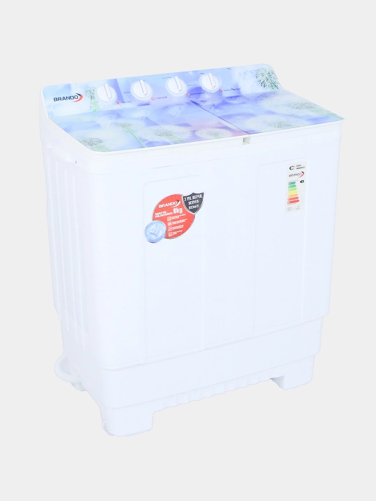 Yarim avtomatik kir yuvish mashinasi BRANDO 8 kg, nasosli
