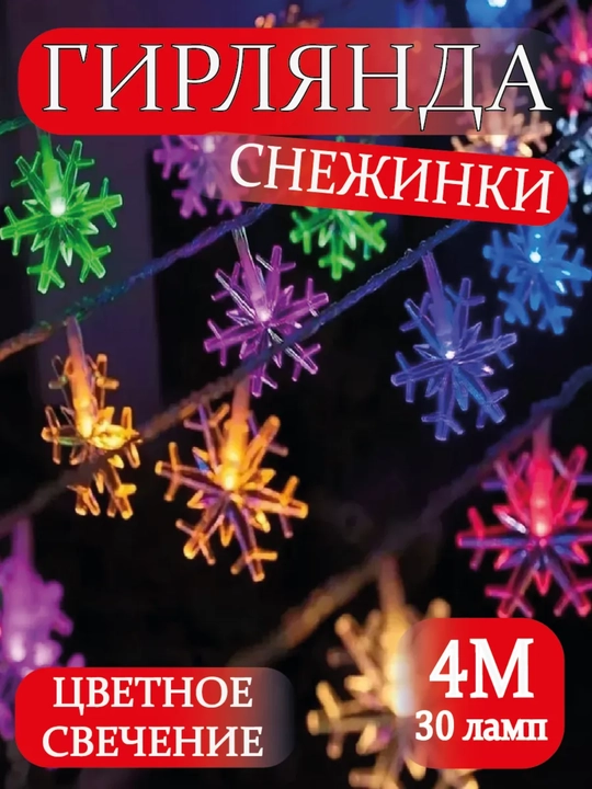 Цветная LED гирлянда “Ёлочки” (мультицвет) - 