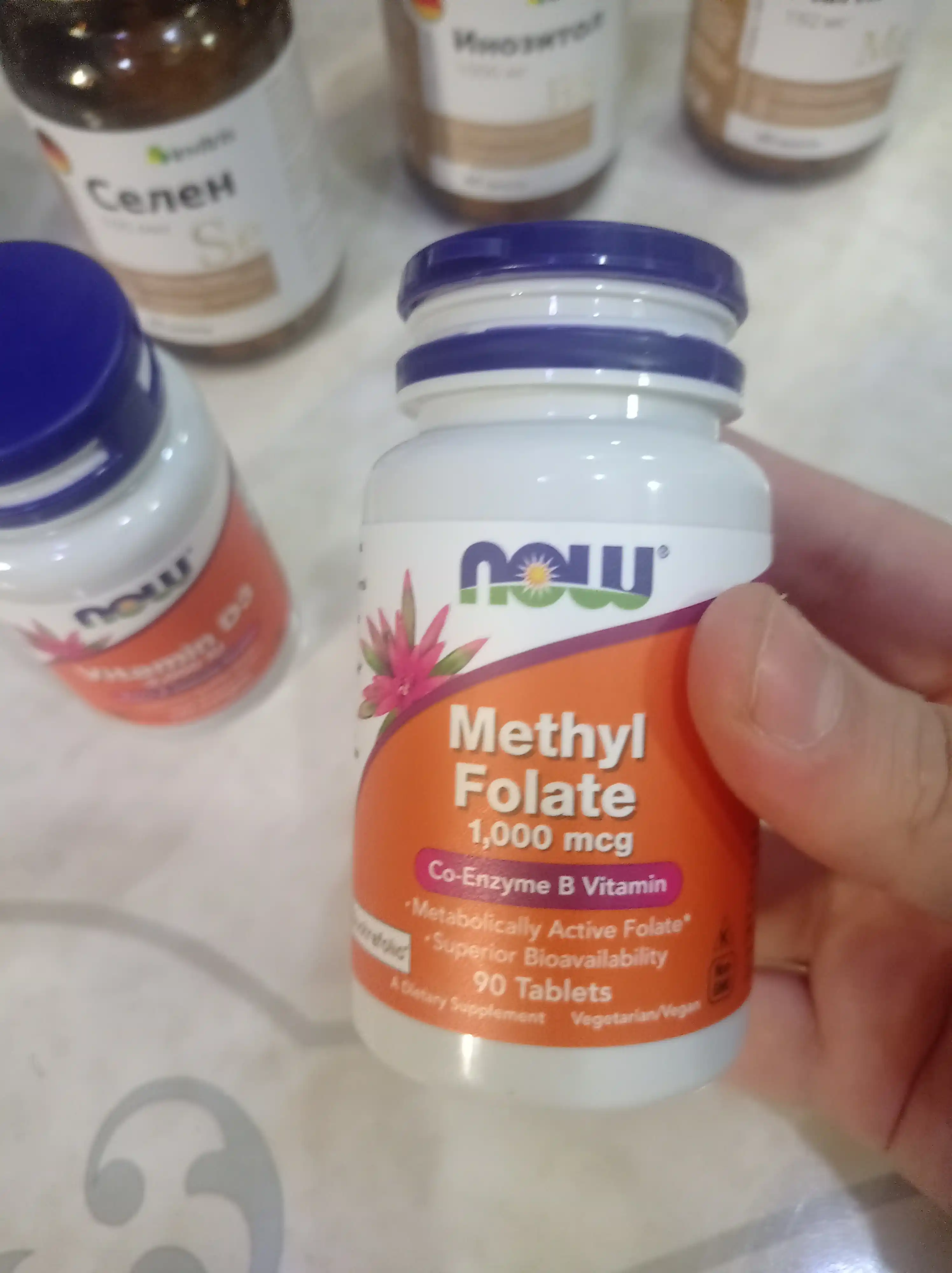 NOW Foods, Metil Folat, 1000 mkg, 90 Tabletkalar