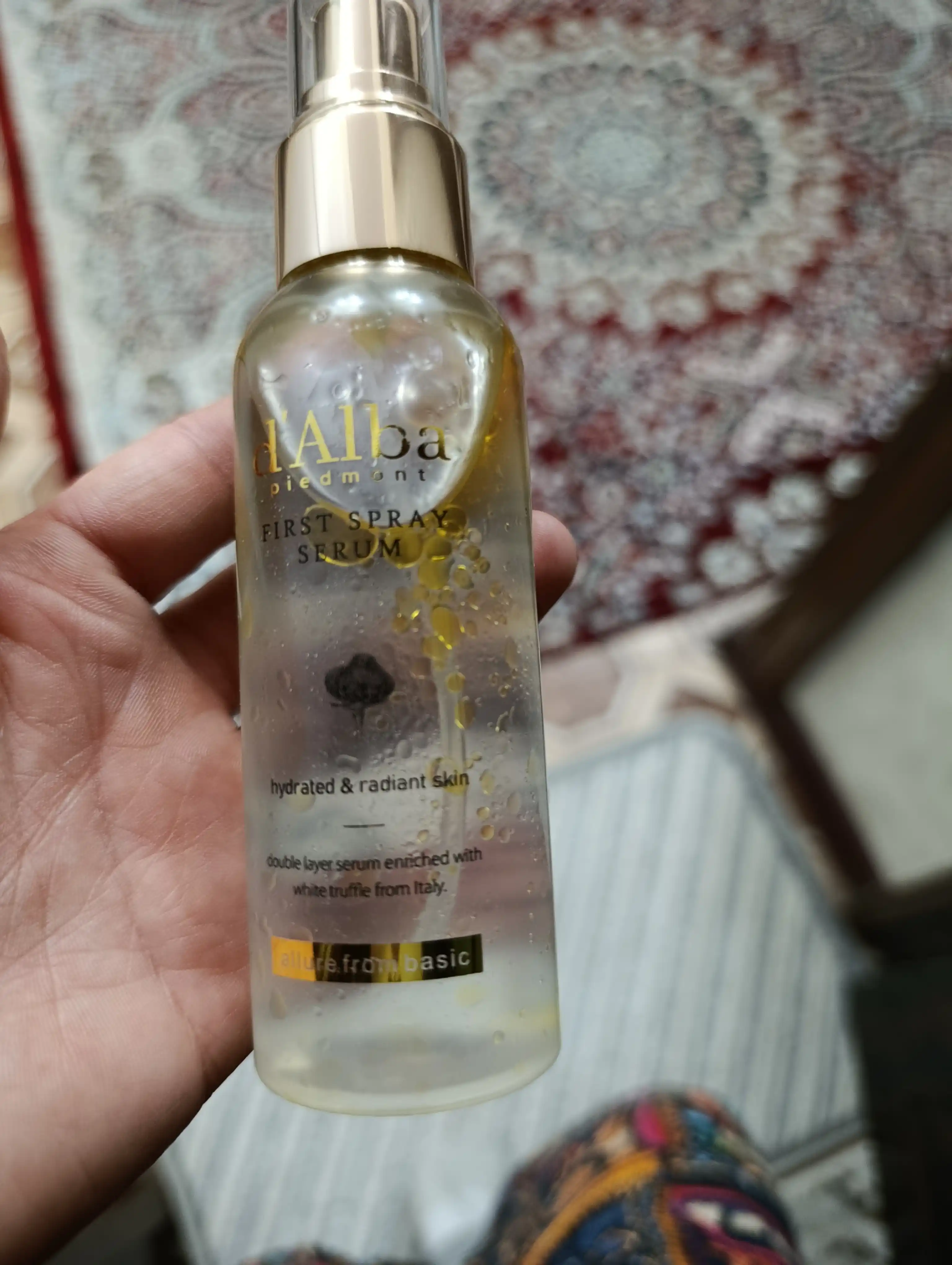 D’Alba First Spray Serum namlash uchun zardob spreyi, 100 ml