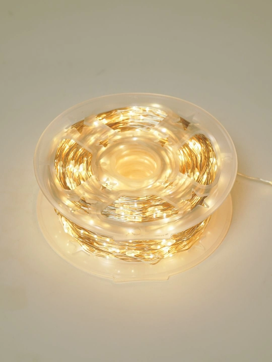 LED Роса гирлянда 100 м, 3 цвета, 8 режимов, адаптер и, новогоднее украшение - 