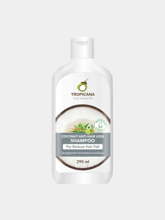 Кокосовый шампунь против выпадения волос Tropicana с натуральными экстрактами, 290 мл