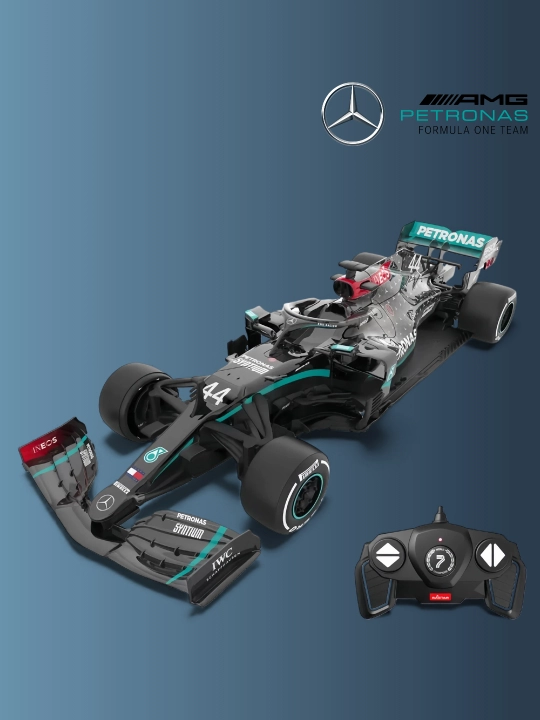 Masofadan boshqariladigan elektr Formula-1 Mercedes 1:18 poyga modeli
