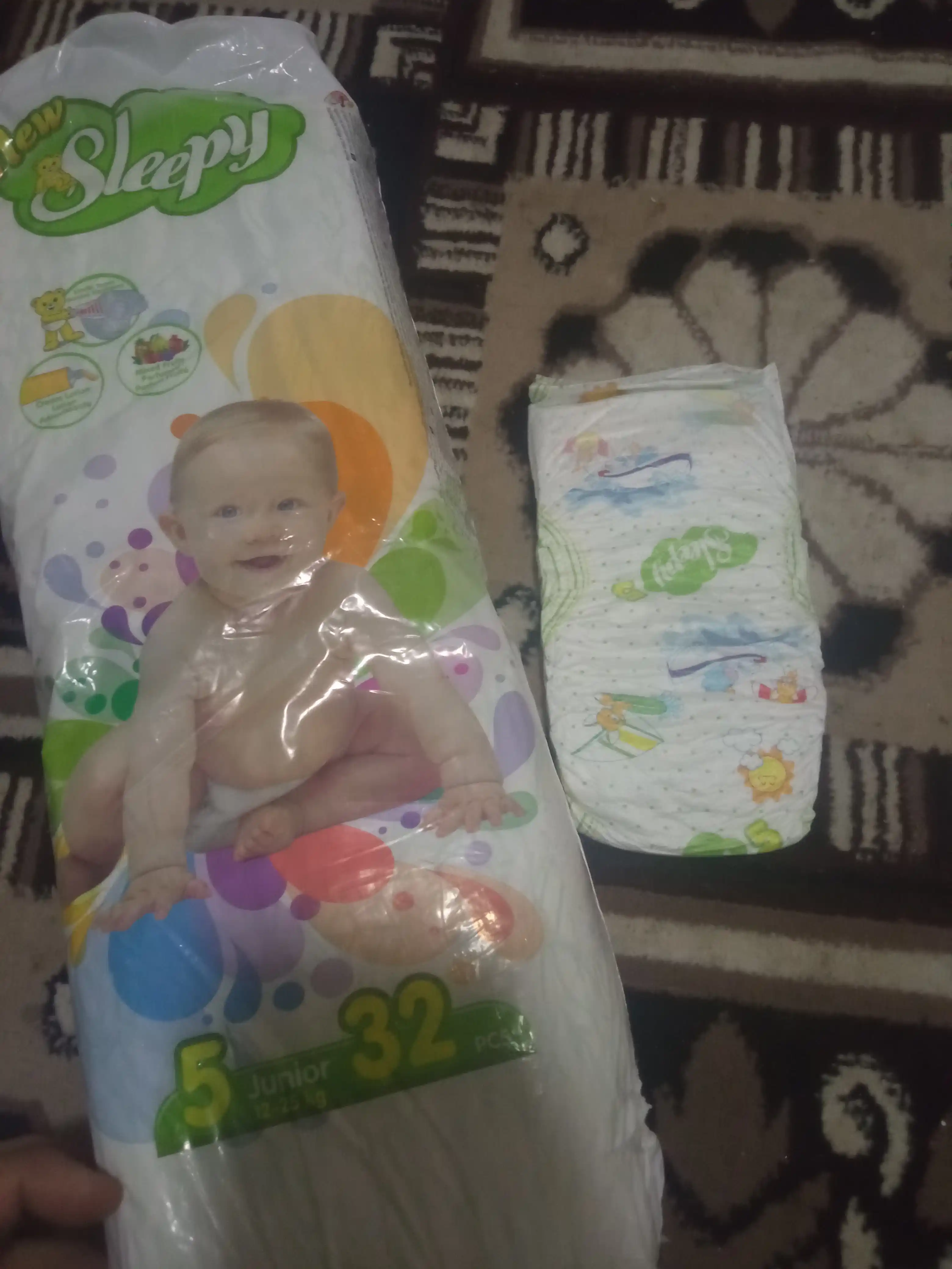 Детские подгузники NEW SLEEPY ECO - №5, 12-25 кг, 32 шт