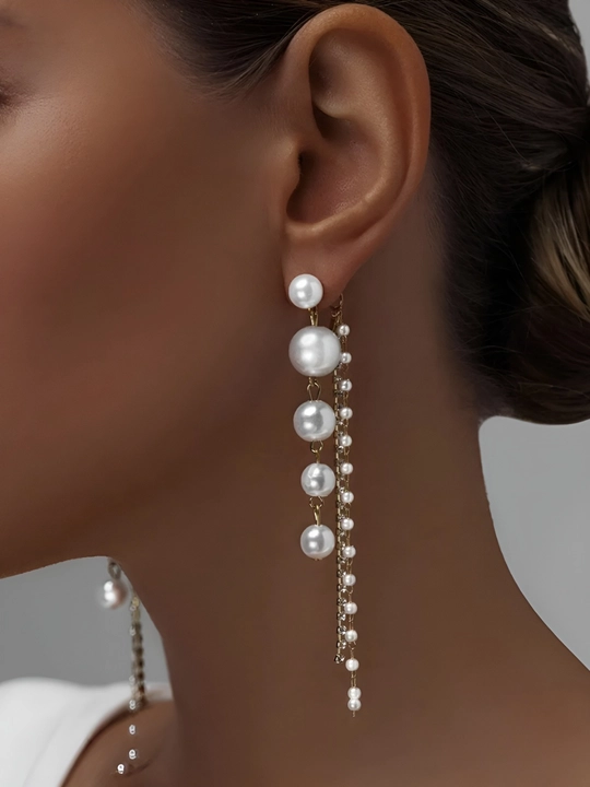 Серьги женские, сережки с жемчугом, серьги гвоздики, серьги подвески - 