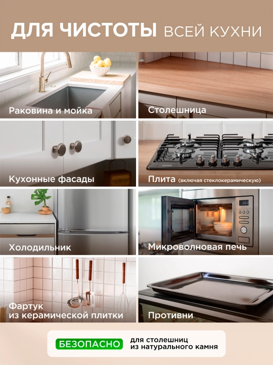 SYNERGETIC универсальное средство для КУХНИ с ароматом мандарина и лемонграсса, 0,5л