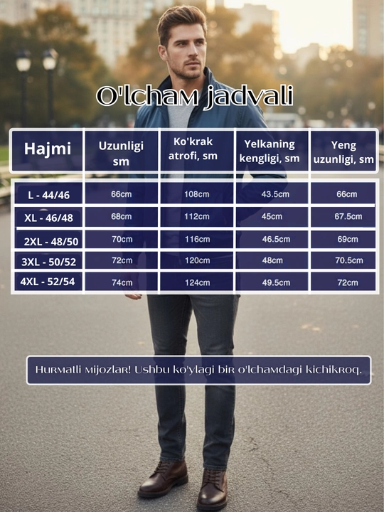 Erkaklar ko'ylagi, mavsumiy, kuzgi