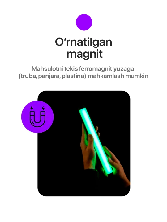 RGB chiroq tayoqchasi, Light Stick, fotosurat va video uchun rangli RGB, 50 sm