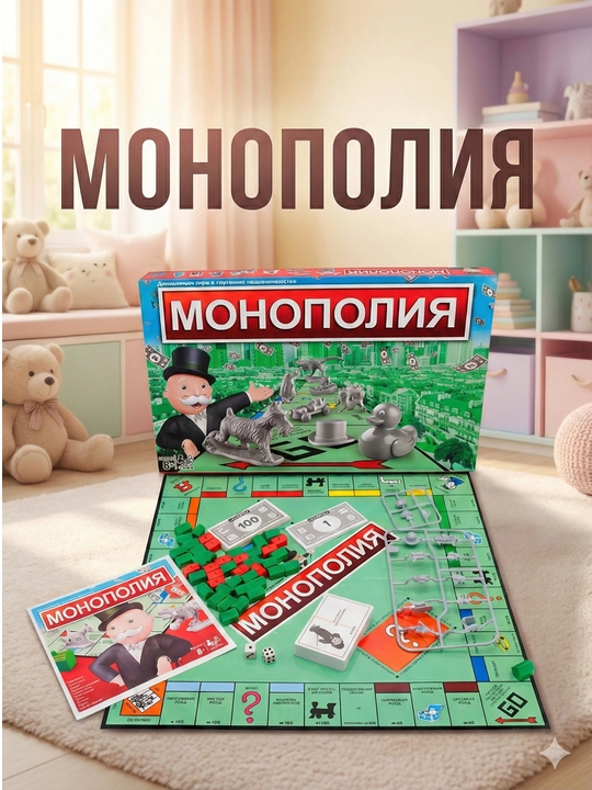 Monopoliya stol o‘yini – oilaviy do‘stlar bilan o‘ynash uchun, iqtisodiy strategiya o‘yini - 