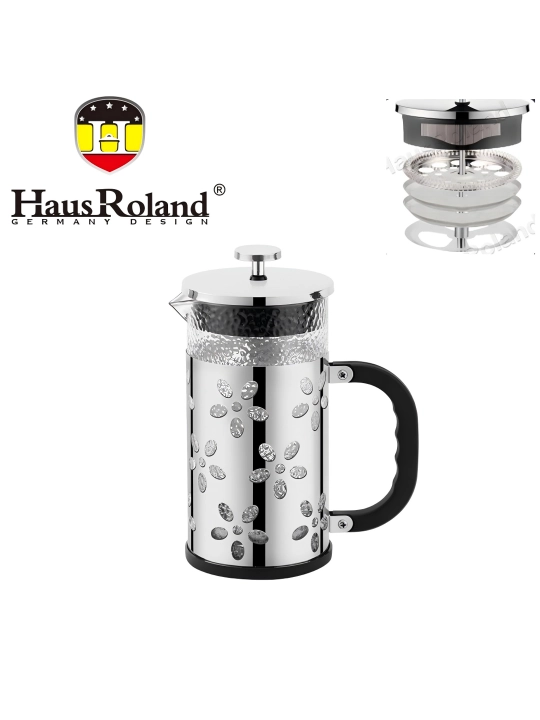 HausRoland choy va qahvalar uchun French press, 1 litr, 3 xil rangda